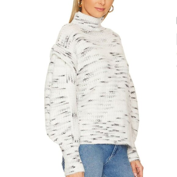 VARLEY Belgrave Knit Sweater in Egret & Charcoal - Picture 2 of 14